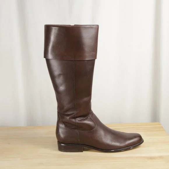 Anne Klein Maemmie Leather Riding Boots 7.5 - Picture 6 of 13